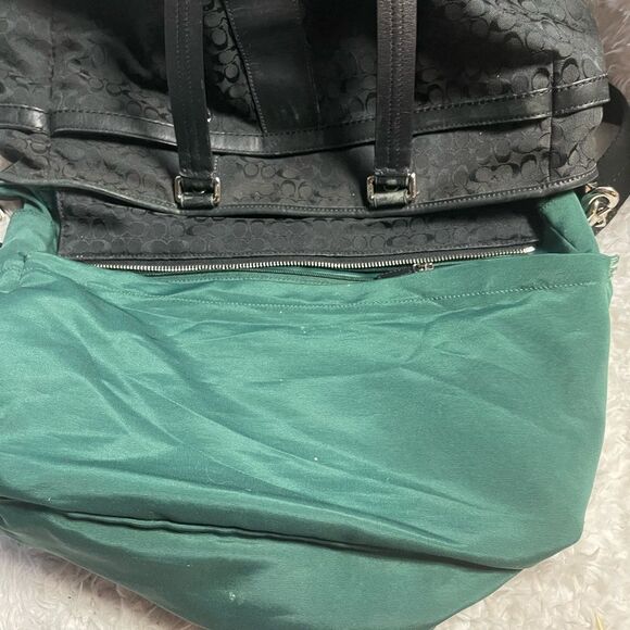 Coach Black Fabric logo &  leather trims  Detachable Strap. Large diaper bag - Picture 13 of 16